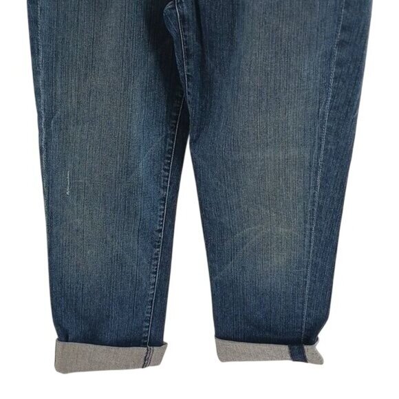 7 For All Mankind Womens Size 28 Rickie Cropped Jeans Blue Denim Cuffed Straight - Picture 4 of 7